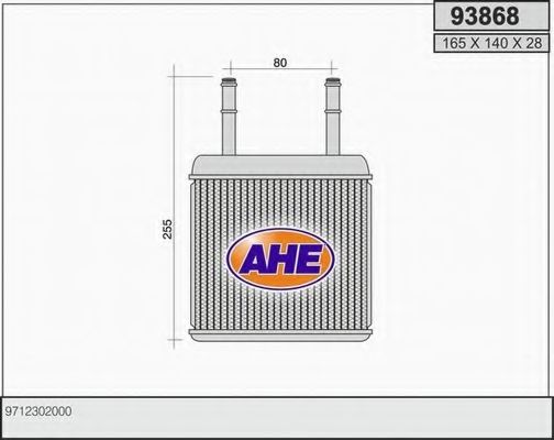 93868 AHE Heat Exchanger, interior heating
