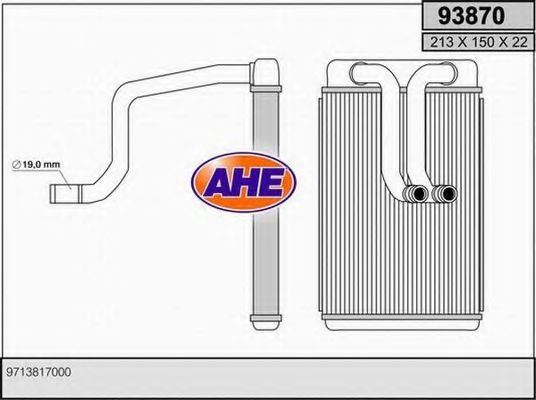 93870 AHE Heating / Ventilation Heat Exchanger, interior heating