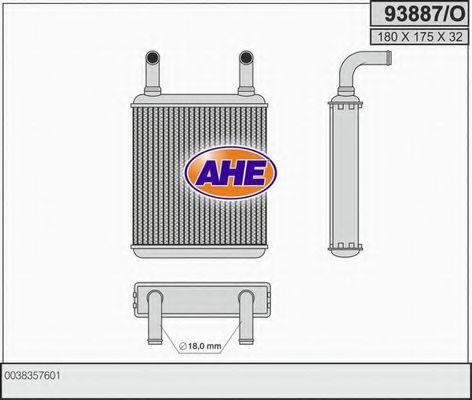 93887/O AHE Heat Exchanger, interior heating