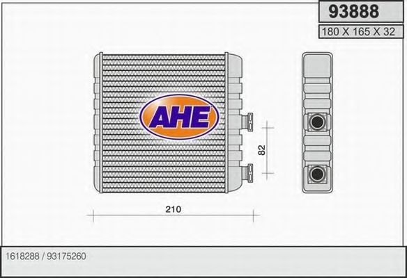 93888 AHE Heating / Ventilation Heat Exchanger, interior heating