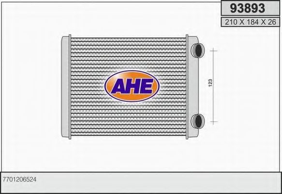 93893 AHE Отопление / вентиляция Теплообменник, отопление салона