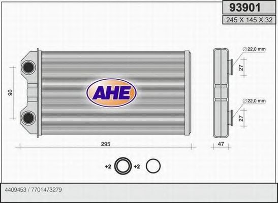 93901 AHE Brake System Brake Shoe Set