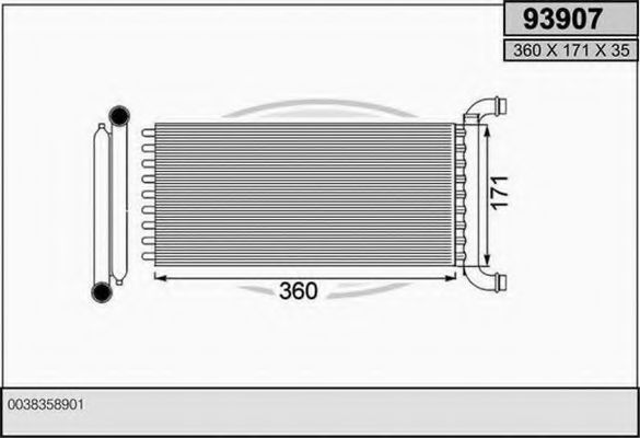 93907 AHE Heating / Ventilation Heat Exchanger, interior heating