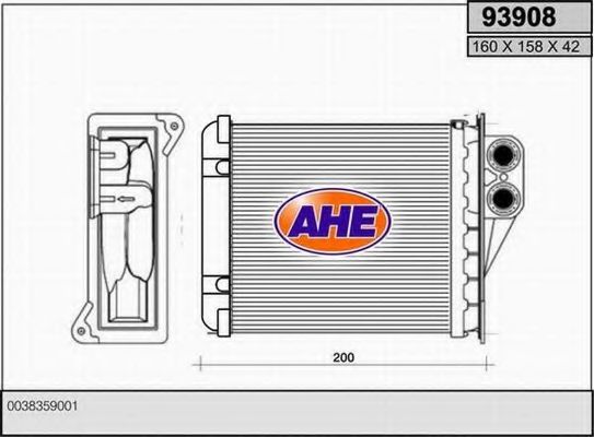 93908 AHE Heating / Ventilation Heat Exchanger, interior heating