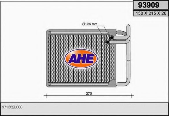 93909 AHE Heating / Ventilation Heat Exchanger, interior heating