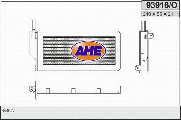 93916/O AHE Heat Exchanger, interior heating