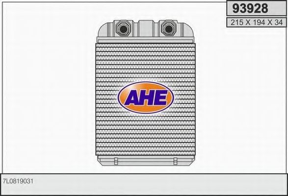 93928 AHE Heat Exchanger, interior heating