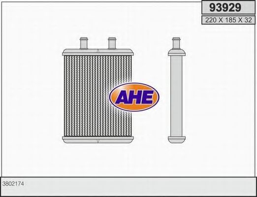 93929 AHE Heat Exchanger, interior heating