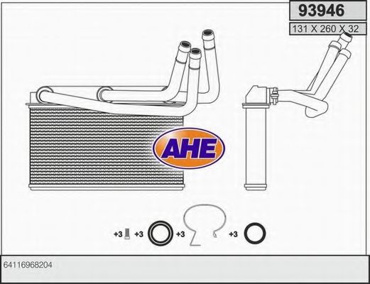 93946 AHE Heating / Ventilation Heat Exchanger, interior heating