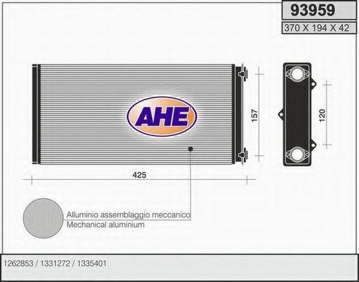 93959 AHE Heating / Ventilation Heat Exchanger, interior heating