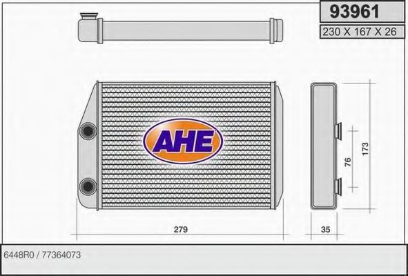 93961 AHE Heating / Ventilation Heat Exchanger, interior heating