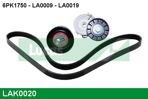 LAK0020 LUCAS+ENGINE+DRIVE Belt Drive V-Ribbed Belt Set