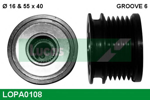 LOPA0108 LUCAS+ENGINE+DRIVE Alternator Alternator Freewheel Clutch