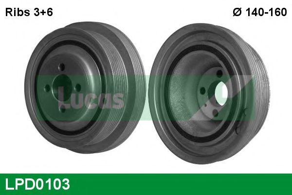 LPD0103 LUCAS+ENGINE+DRIVE Belt Drive Belt Pulley, crankshaft