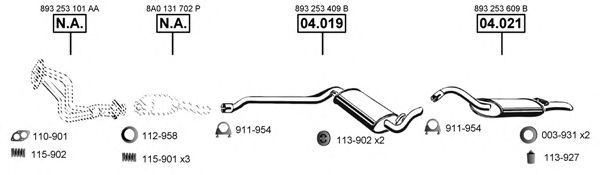 AU060370 ASMET Exhaust System Exhaust System