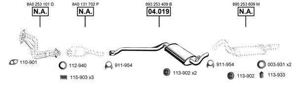 AU060390 ASMET Exhaust System Exhaust System