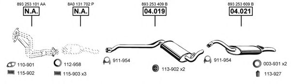 AU061000 ASMET Exhaust System Exhaust System