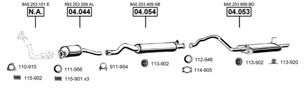 AU061020 ASMET Exhaust System Exhaust System