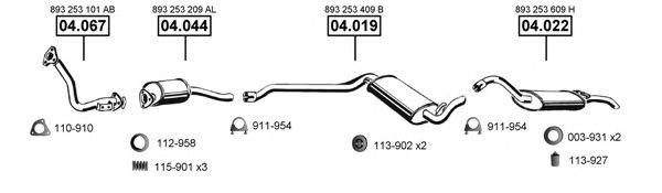 AU061085 ASMET Exhaust System Exhaust System