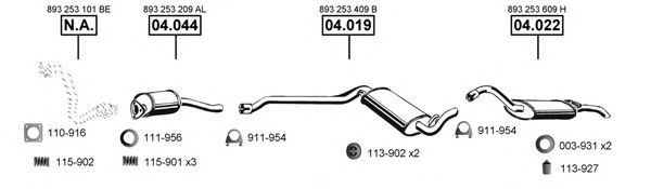 AU061190 ASMET Exhaust System Exhaust System