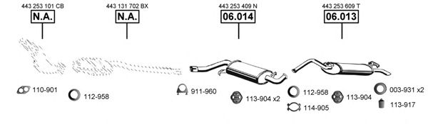 AU061470 ASMET Exhaust System Exhaust System