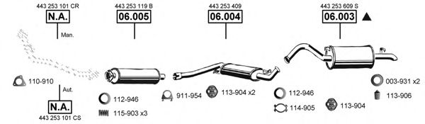 AU061580 ASMET Exhaust System Exhaust System