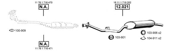BM120605 ASMET Exhaust System Exhaust System
