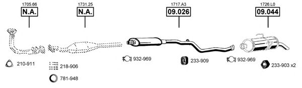 CI091830 ASMET Exhaust System Exhaust System