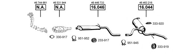 FI163000 ASMET Exhaust System Exhaust System