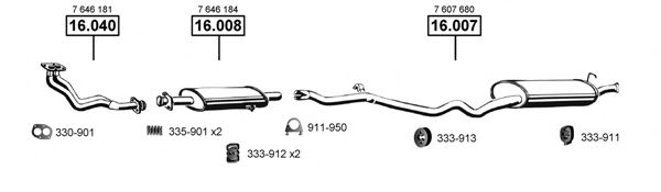 FI163405 ASMET Exhaust System Exhaust System