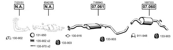 FO070285 ASMET Exhaust System Exhaust System
