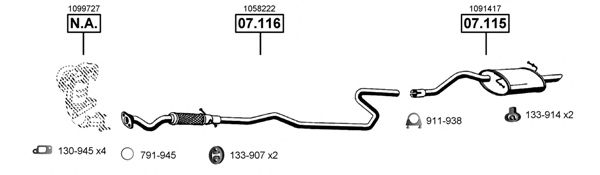 FO073400 ASMET Exhaust System