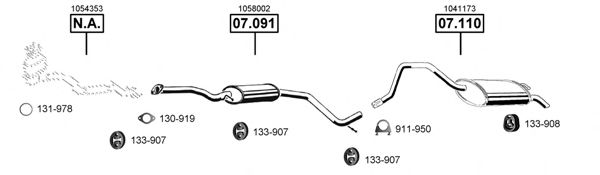 FO073805 ASMET Exhaust System Exhaust System