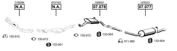 FO074425 ASMET Exhaust System Exhaust System