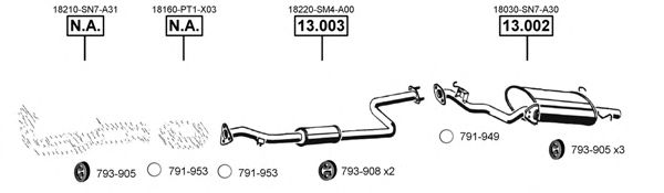 HO130170 ASMET Exhaust System Exhaust System
