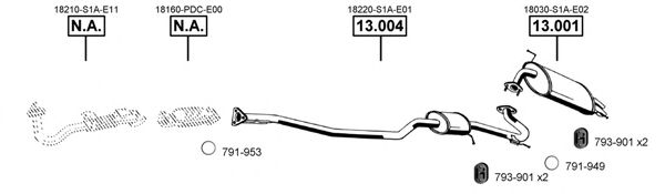 HO130185 ASMET Exhaust System Exhaust System
