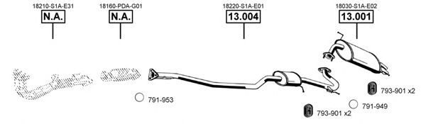 HO130205 ASMET Exhaust System Exhaust System