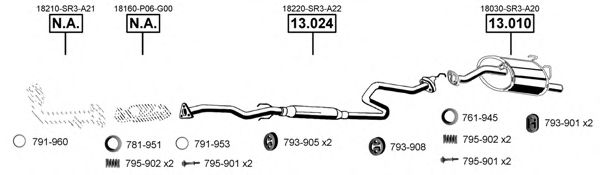 HO130430 ASMET Exhaust System Exhaust System