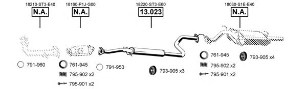 HO130800 ASMET Exhaust System Exhaust System