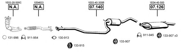 MA110640 ASMET Exhaust System Exhaust System