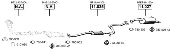 MA110850 ASMET Exhaust System Exhaust System