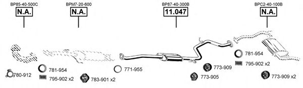MA111015 ASMET Exhaust System Exhaust System