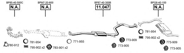 MA110470 ASMET Exhaust System Exhaust System