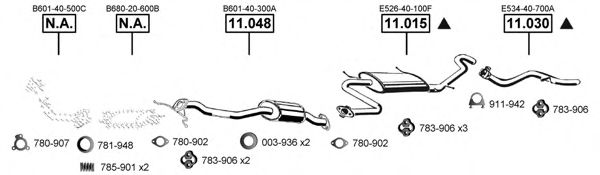 MA111590 ASMETAL Exhaust System Exhaust System