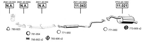 MA111675 ASMET Exhaust System Exhaust System