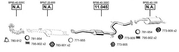 MA111840 ASMET Exhaust System Exhaust System