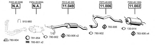 MA112040 ASMET Exhaust System Exhaust System