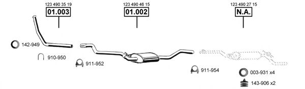ME011855 ASMET Exhaust System
