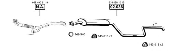ME012595 ASMET Exhaust System Exhaust System