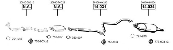NI140250 ASMET Exhaust System Exhaust System